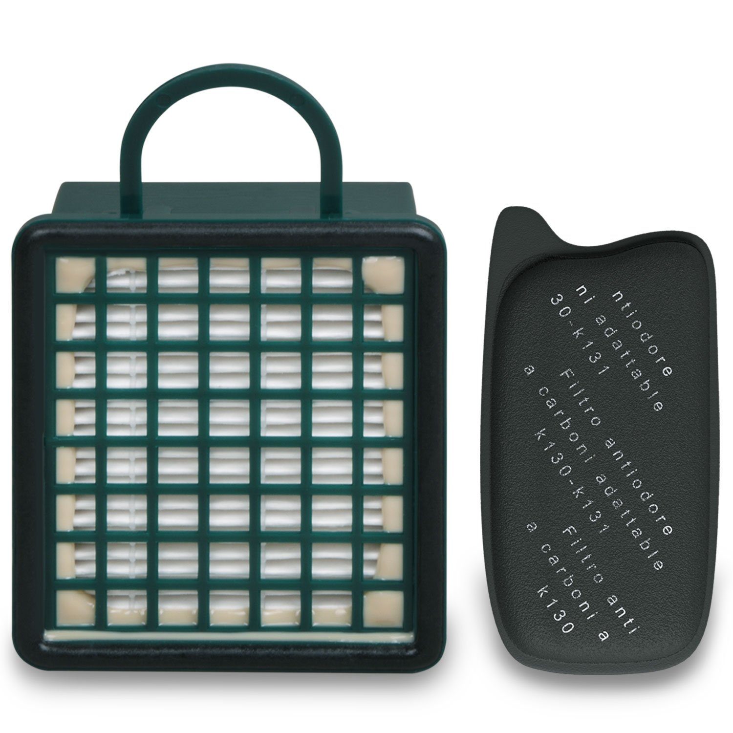 VIOKS Ersatzfilter Filterset Ersatz für Vorwerk HEPA-Filter + Geruchsfilter, Zubehör für Vorwerk Kobold VK 130 131 SC VK130