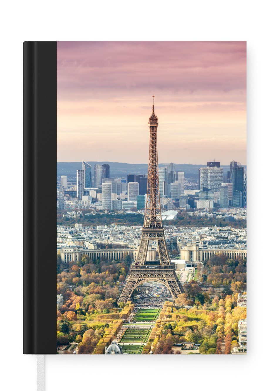MuchoWow Notizbuch Eiffelturm - Paris - Himmel, Journal, Merkzettel, Tagebuch, Notizheft, A5, 98 Seiten, Haushaltsbuch