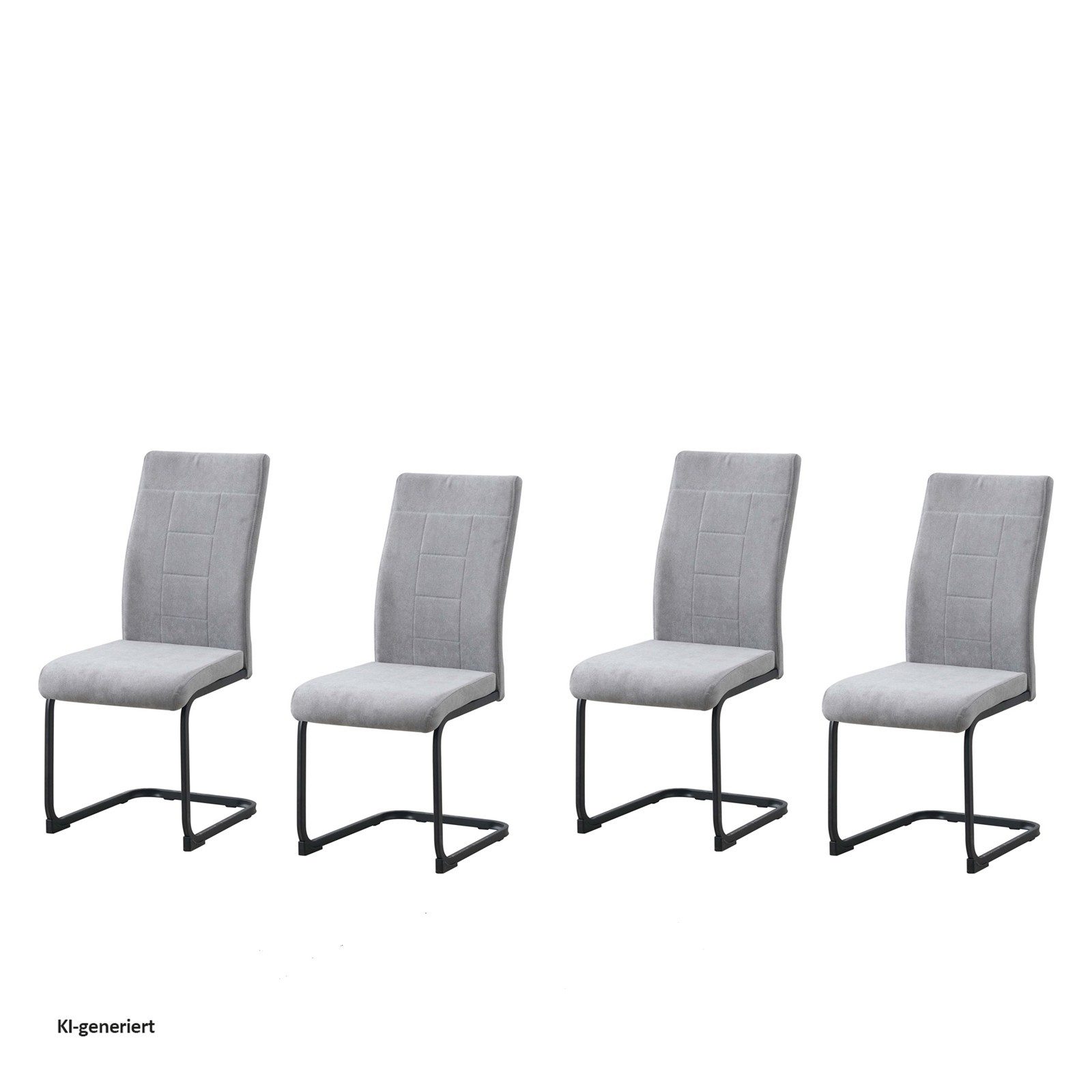 HTI-Living Esszimmerstuhl Esszimmerstuhl LennyP 4er-Set Grau (Set, 4 St), Schwingstuhl Freischwinger