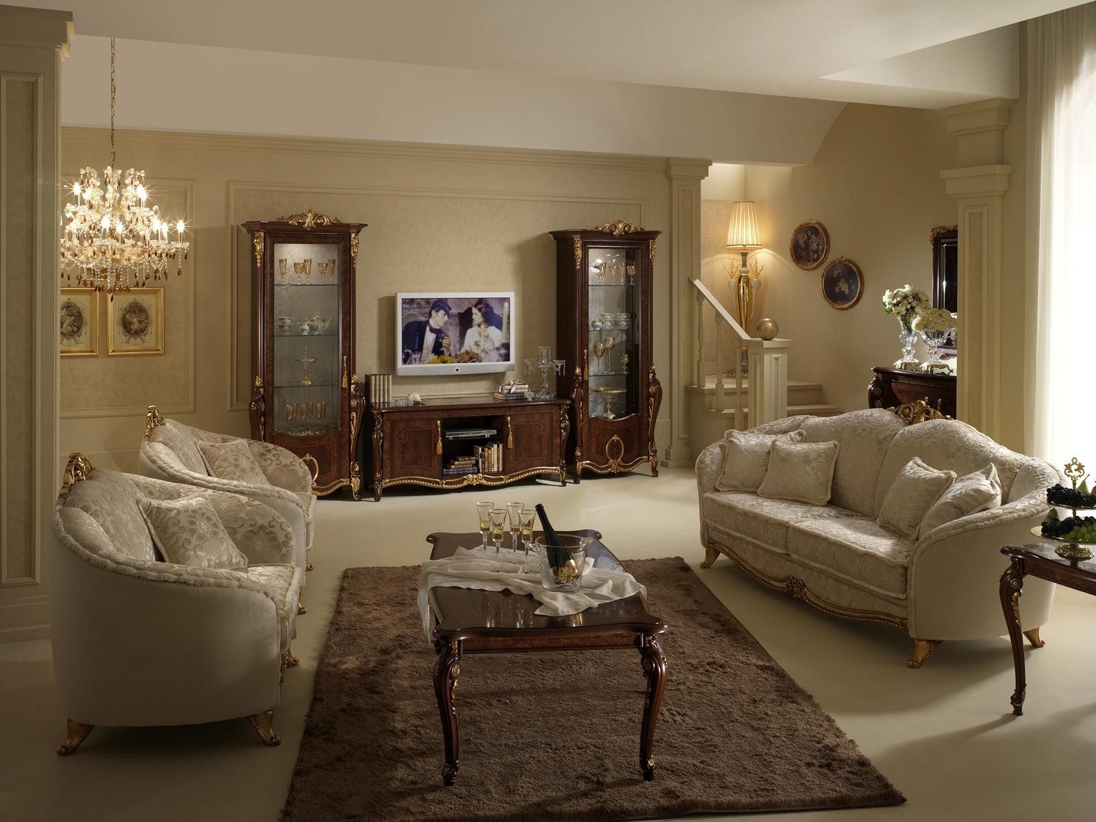 Xlmoebel Sofa Luxus Italienische Sofagarnitur 3+1 von arredoclassic™, Sofagarnitur 4 Teile, Made in Europa