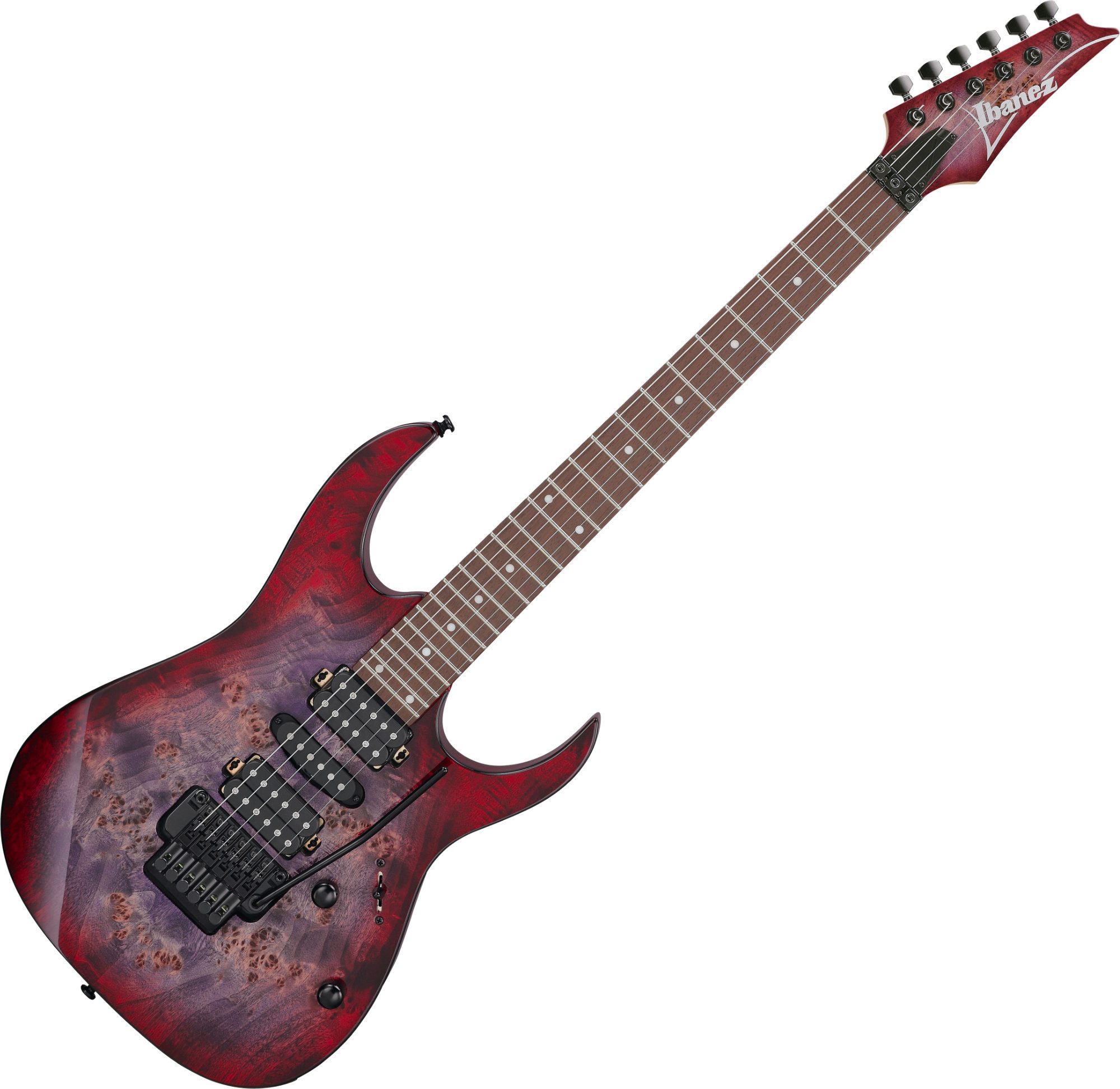 Ibanez E-Gitarre Rechtshänder RG470PB-REB Red Eclipse Burst, ST, Decke/Korpus: Maserpappel / Meranti