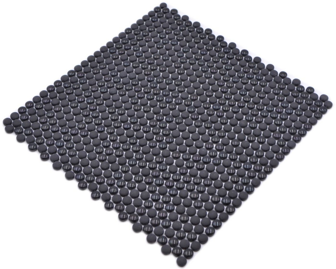 Thumbnail - Mosani Mosaikfliesen Recycling Glasmosaik Mosaikfliesen schwarz matt / 10 Matten