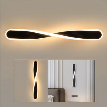oyajia Wandleuchte 45cm Modern LED Wandlampe aus Aluminium, 16W Spiralwandleuchte 3000K, LED fest integriert, Warmweiß, Licht für Wohnzimmer Treppen Korridor Hotel