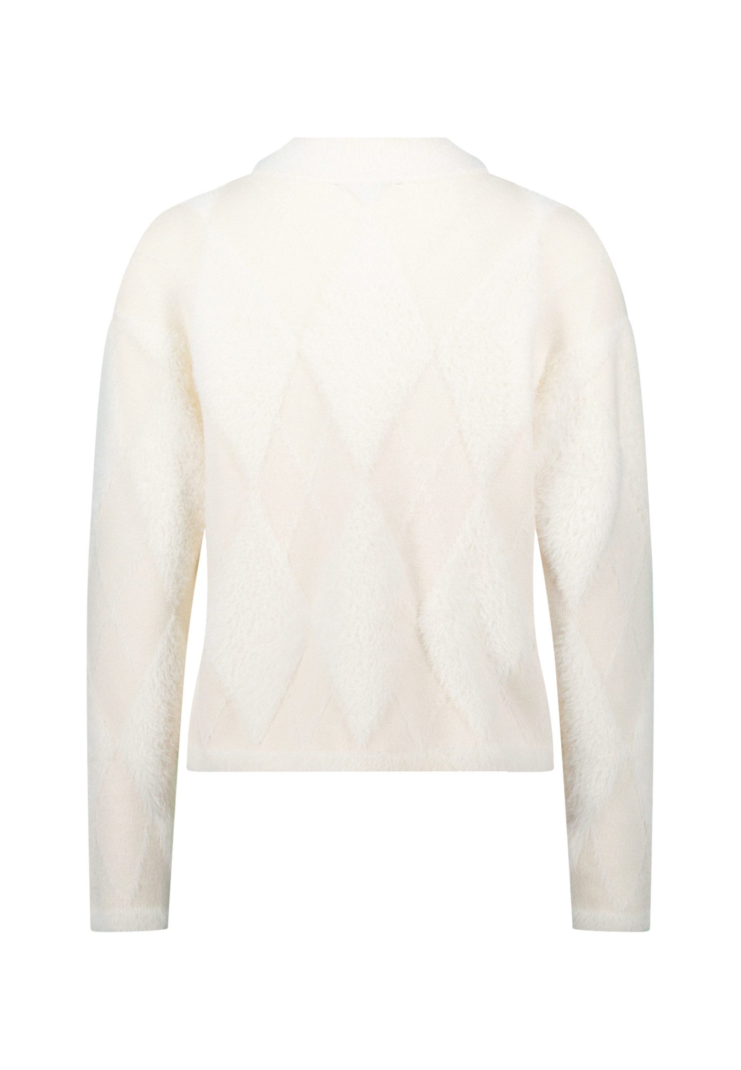 Zero Strickpullover Damen mit Karomuster (1-tlg) Plain/ohne Details