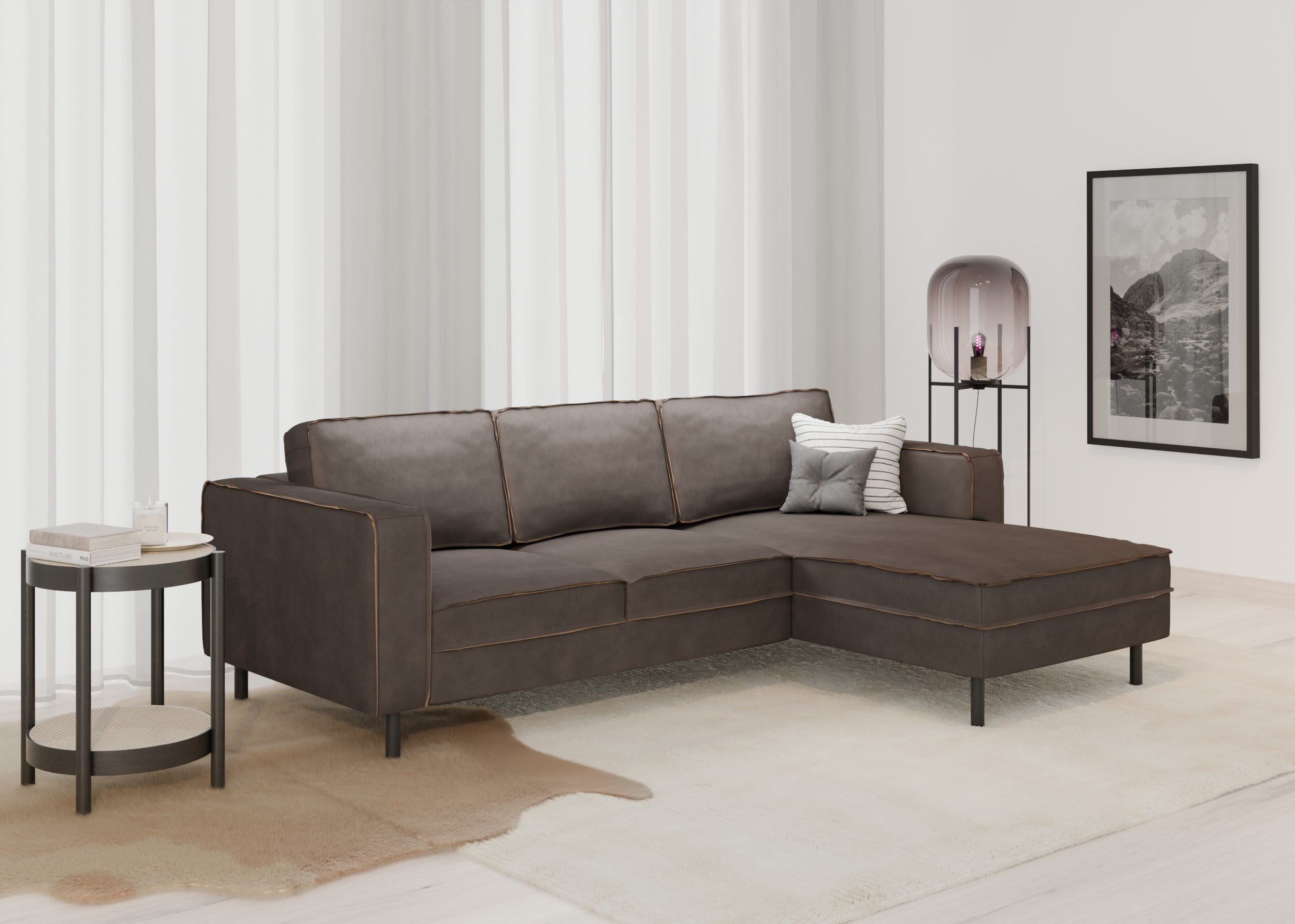 Places of Style Ecksofa Watkins, wahlweise günstig online kaufen