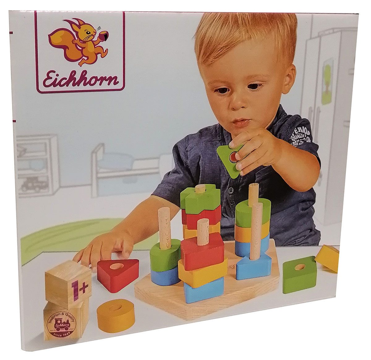 Eichhorn Steckspielzeug Simba Eichhorn 10 000 2087 Holz Steckbrett