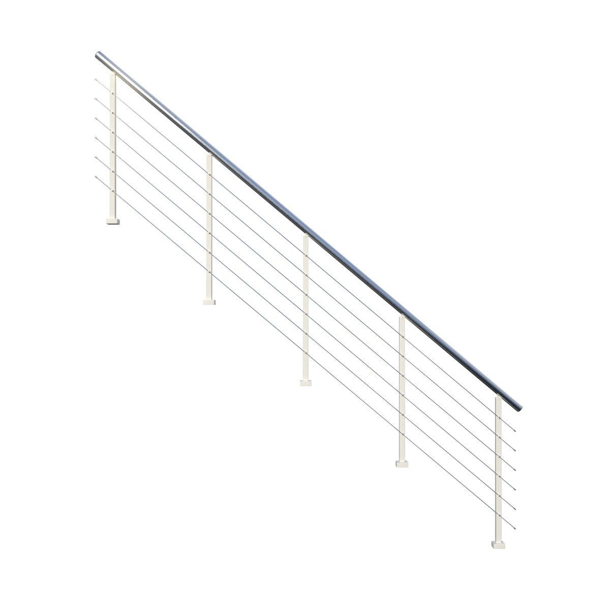 Starwood Treppengeländer Metallgeländer Flex-Auftrittmontage (auf Stufen)-13 Stufen