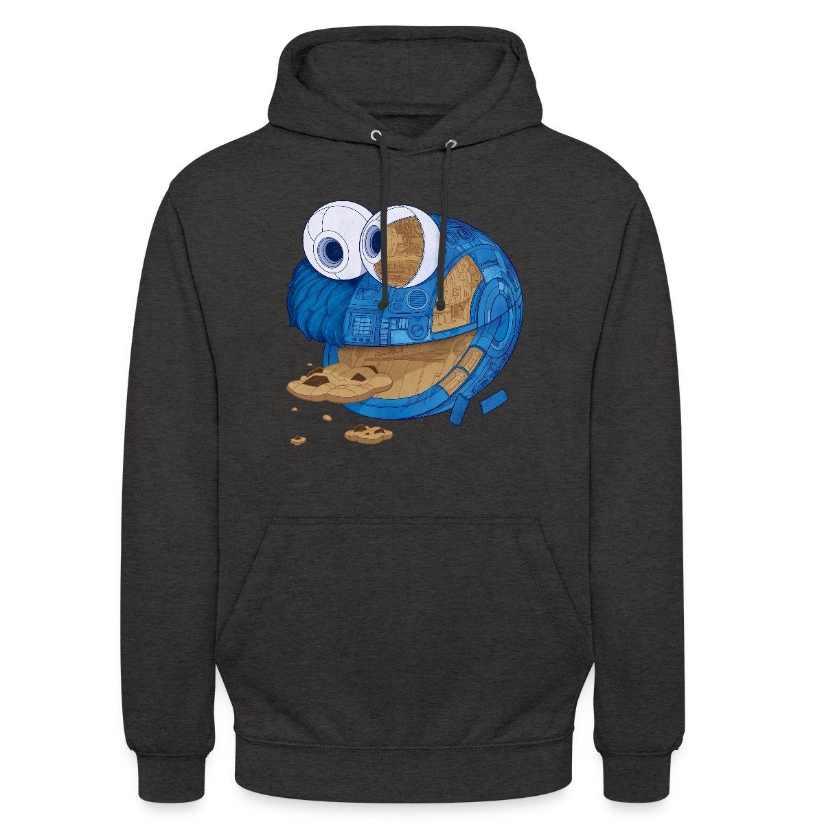 Spreadshirt Hoodie Sesamstraße Krümelmonster Maschine Unisex Hoodie (1-tlg)