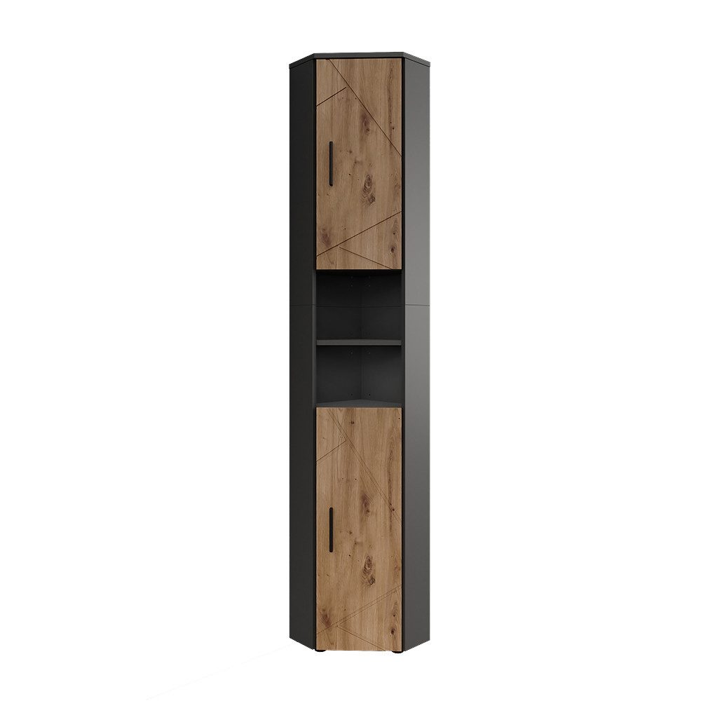 Vicco Hochschrank Irma, Anthrazit/Artisan, 33 x 192 cm mit 2 Türen günstig online kaufen