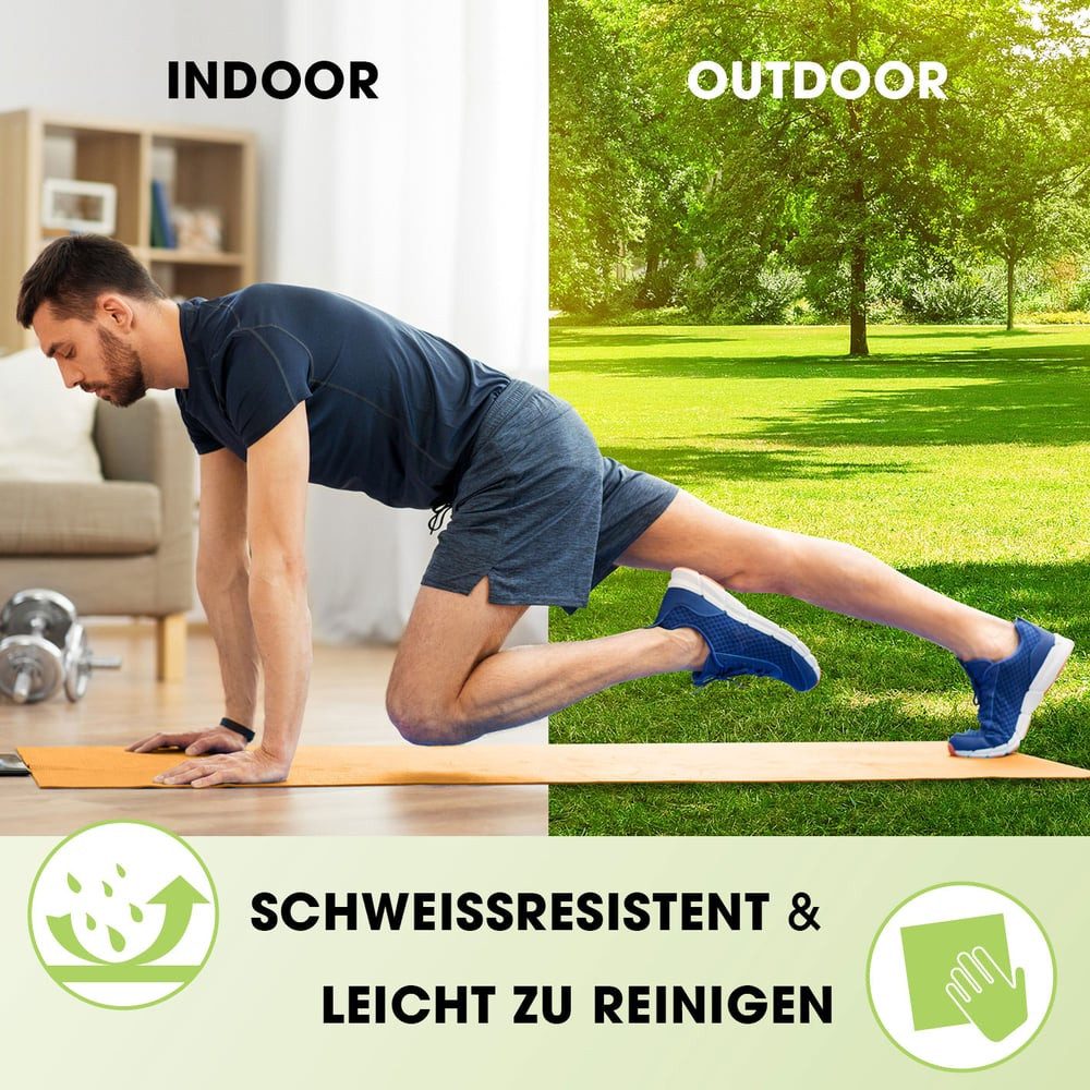 #DoYourFitness Yogamatte Gelenkschonende Gymnastikmatte, 183cm x 61cm [Indoor/Outdoor], rutschfeste dicke Gymnastikmatte Fitnessmatte Sport Trainings Matte – Bild 3 von 5