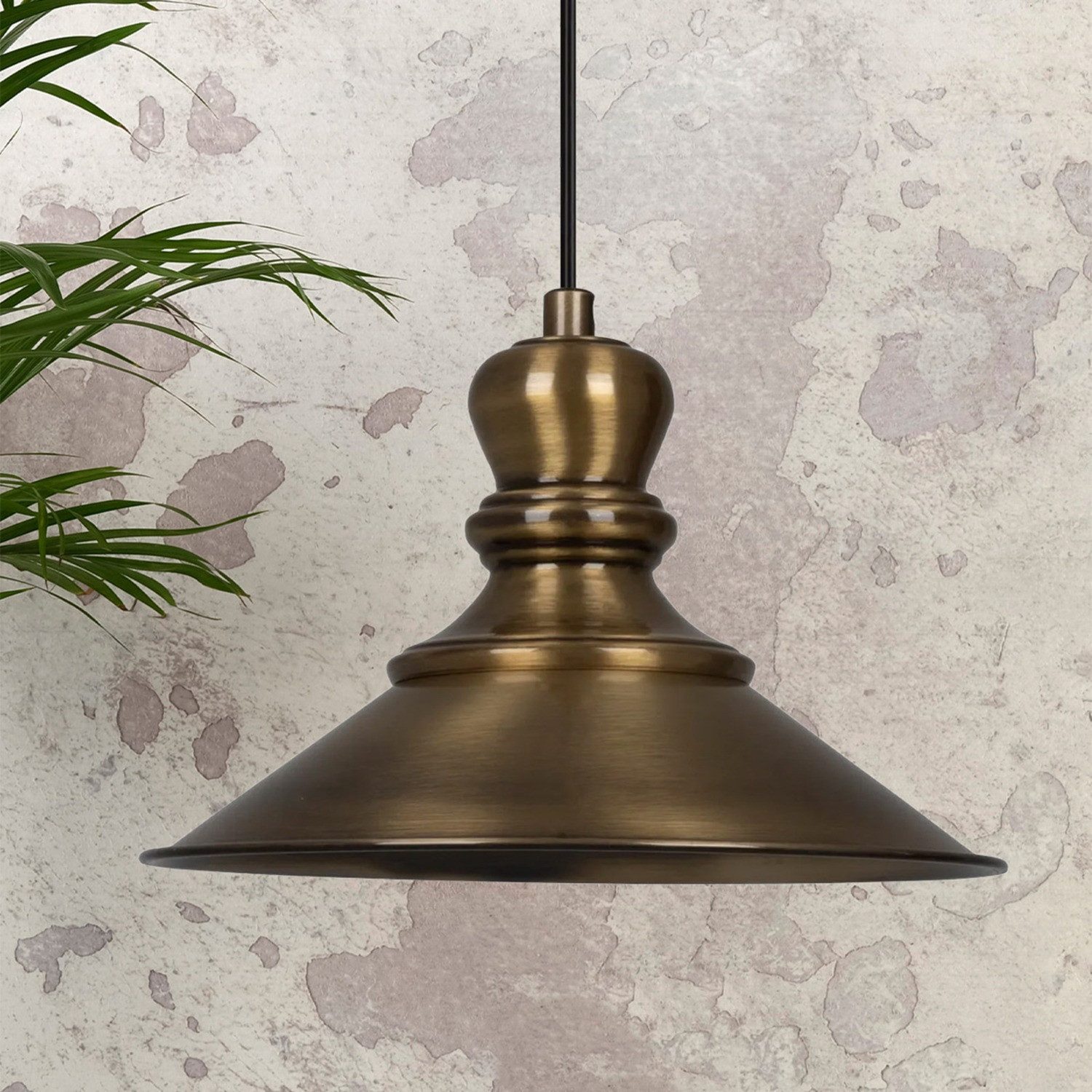 Bamyum Pendelleuchte Nantes Metall Ø24 cm, E27, Vintage Pendelleuchte, ohne Leuchtmittel