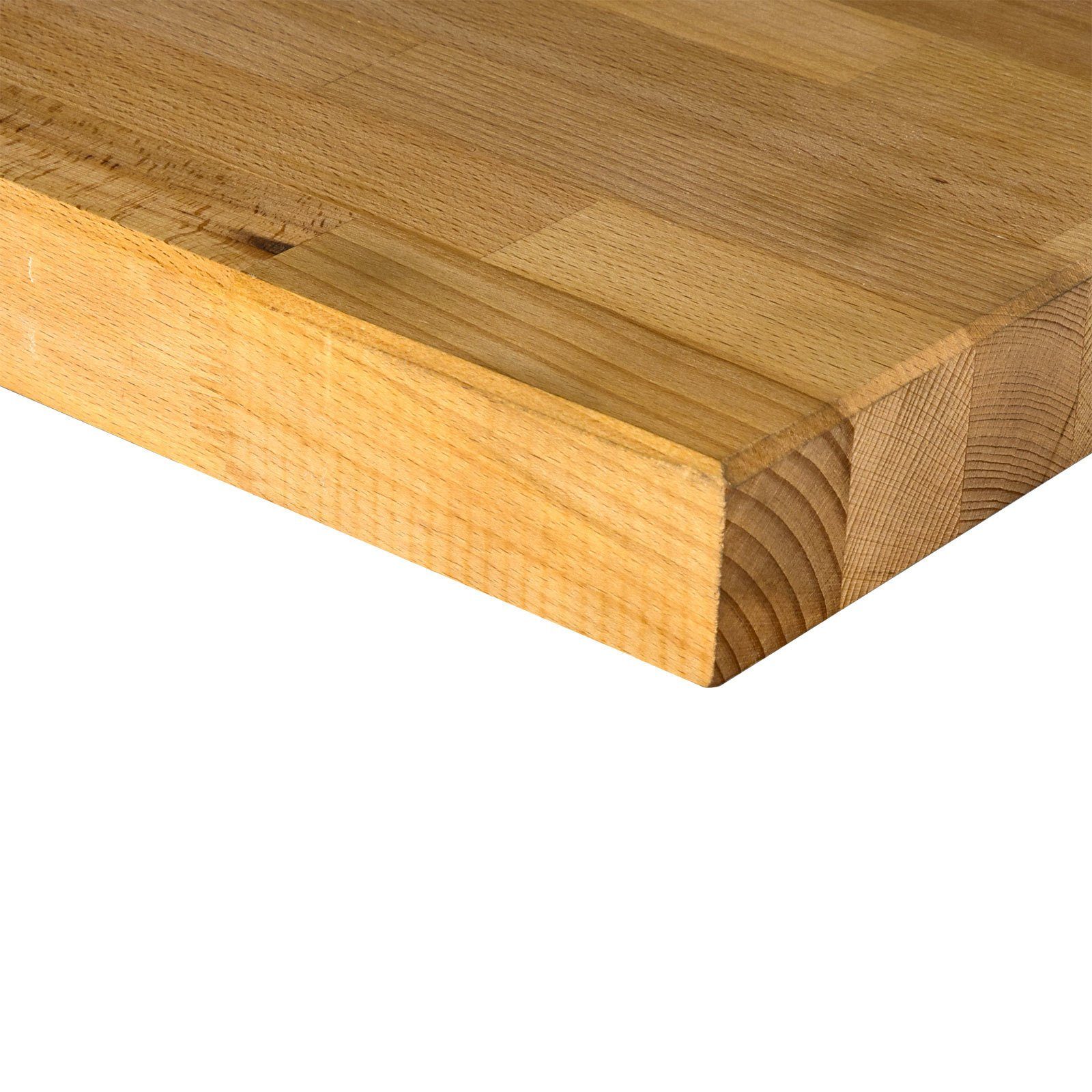 PROREGAL® Werkbank Massive Vollholz-Buchenplatte für Werkbank Rhino, HxBxT 4x150x76cm