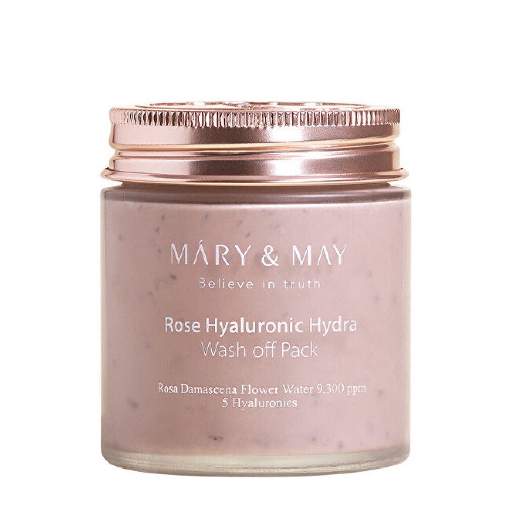 MARY & MAY Körperpflegemittel Hydratisierende Gesichtsmaske Rose Hyaluronic Hydra (Wash Off Pack)