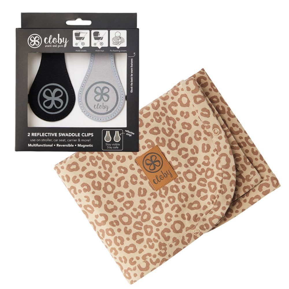 Cloby Kinderwagen-Sonnenschutzhülle UV Decke und Magnetclips im Set