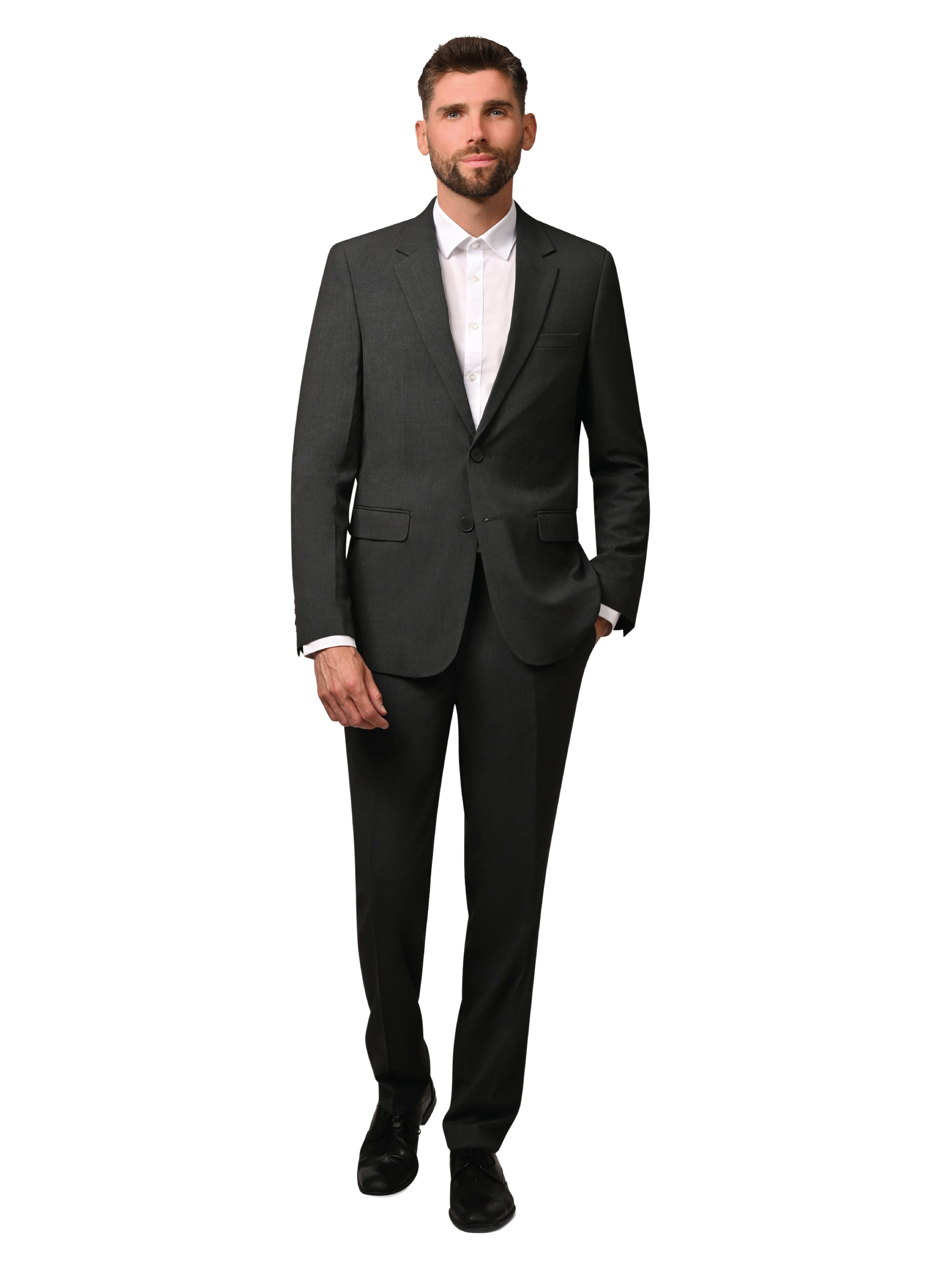 Hirschthal Anzug Herren Business Anzug Regular Fit (Anzughose & Sakko, 2-tlg., Anzug Set) im modernen Look, mit Kleidersack
