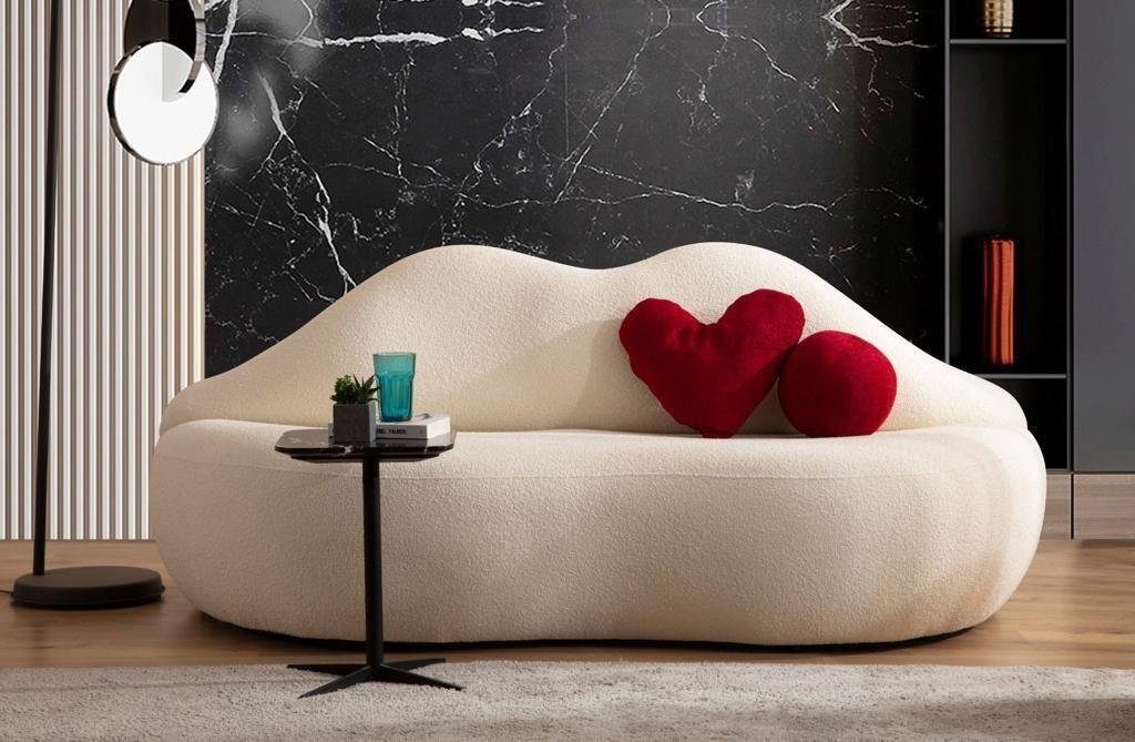 JVmoebel 3-Sitzer Designer 3 Sitzer sofa Weiße in Form Sofas Couchen Lippen stilvoll, 1 Teile, Made in Europa