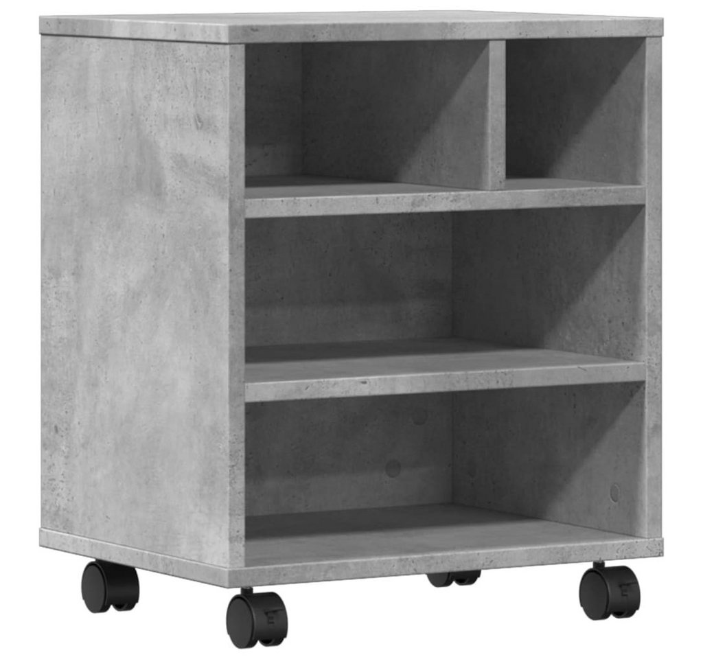 vidaXL Druckertisch Druckerständer mit Rollen Betongrau 41x32x48 cm