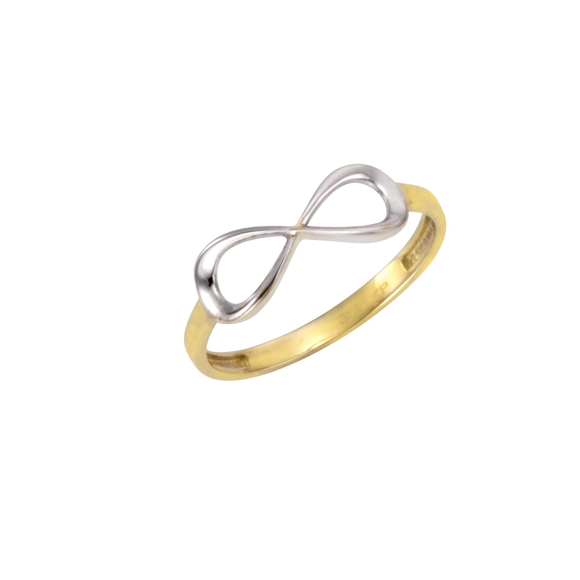 CELESTA Fingerring Gold 375 zweifarbig mit Unendlichkeits-Motiv günstig online kaufen