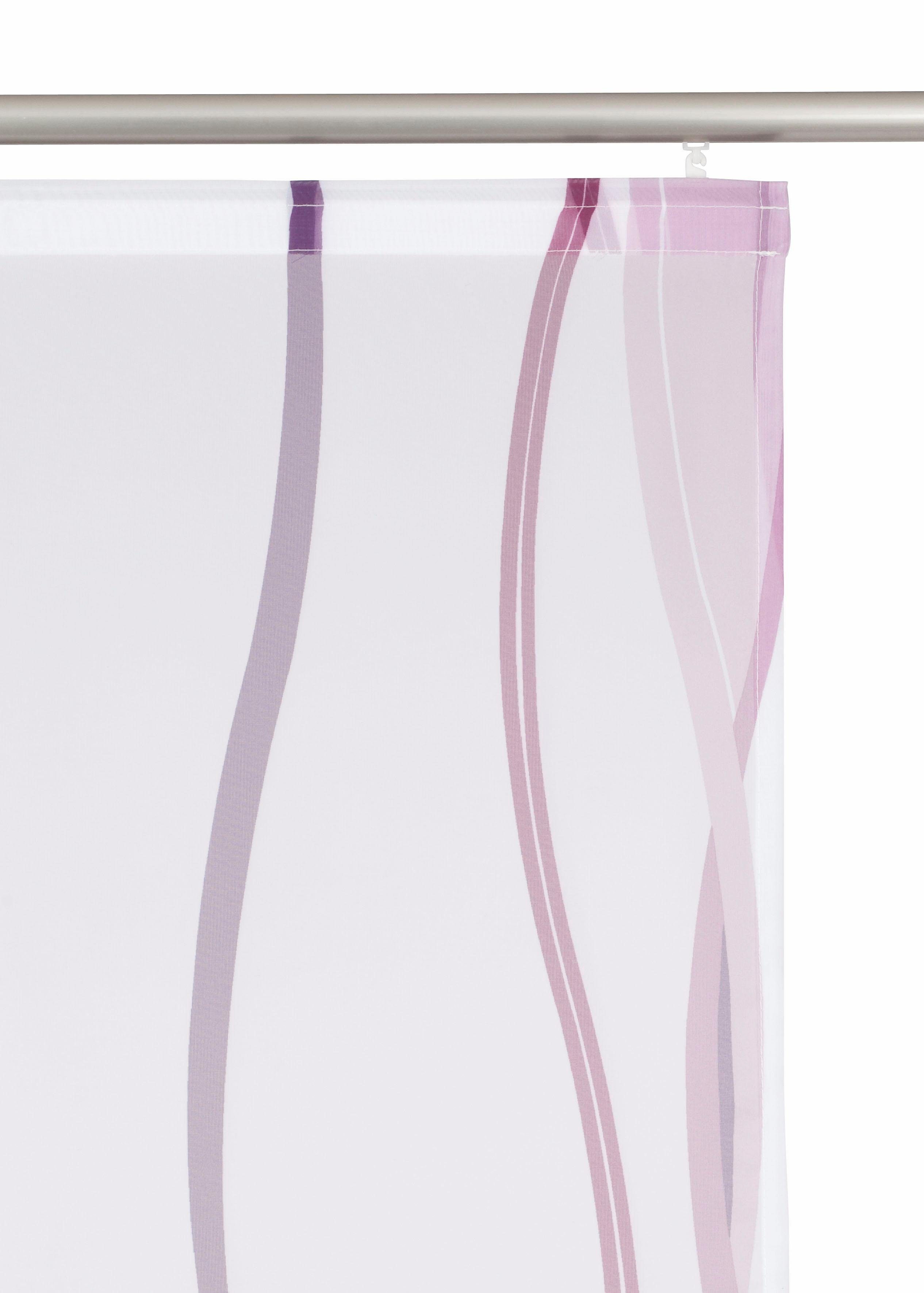 OTTO home Schiebegardine Dimona (2 St), Klettschiene, transparent, Polyester, 2-er Set, Fertiggardine, mit Befestigungszubehör, Wellen