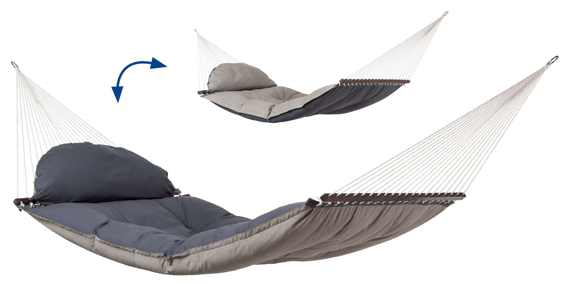 Amazonas Stabhängematte Luxushängematte Fat Hammock taupe