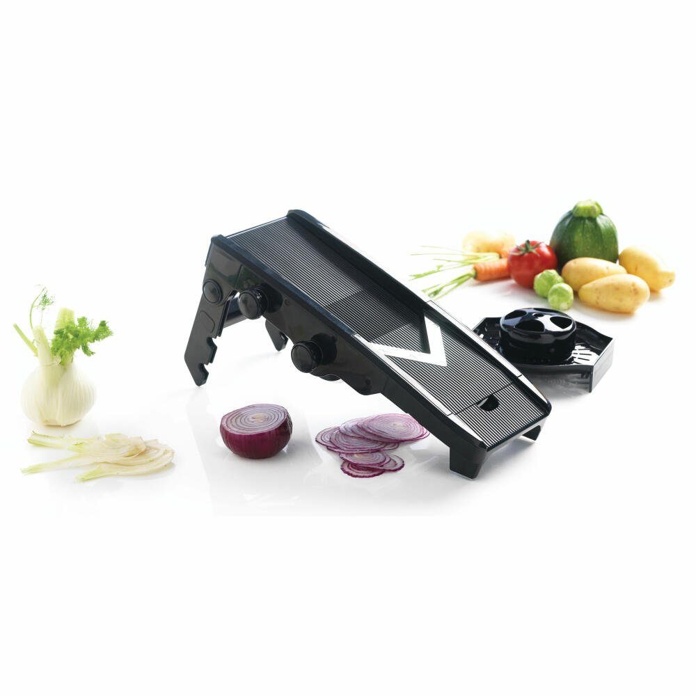mastrad Gemüseschneider Mandoline mit V-Klingen F20900, 0 W