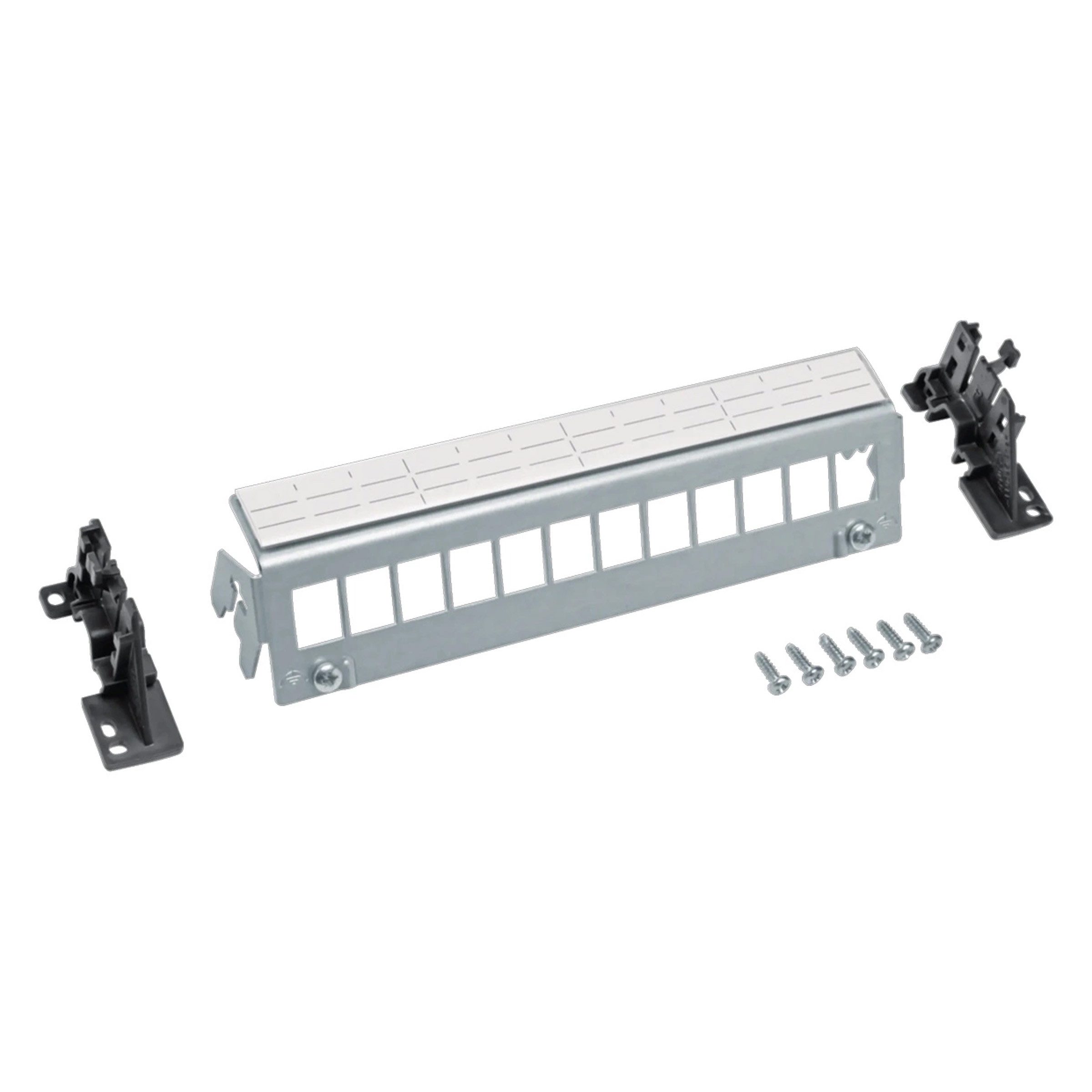 Hager Verteilerbox HAGER FZ12MK Patchpanel 12M Keystone TS-Schiene oder Montageplatte, (1-tlg)