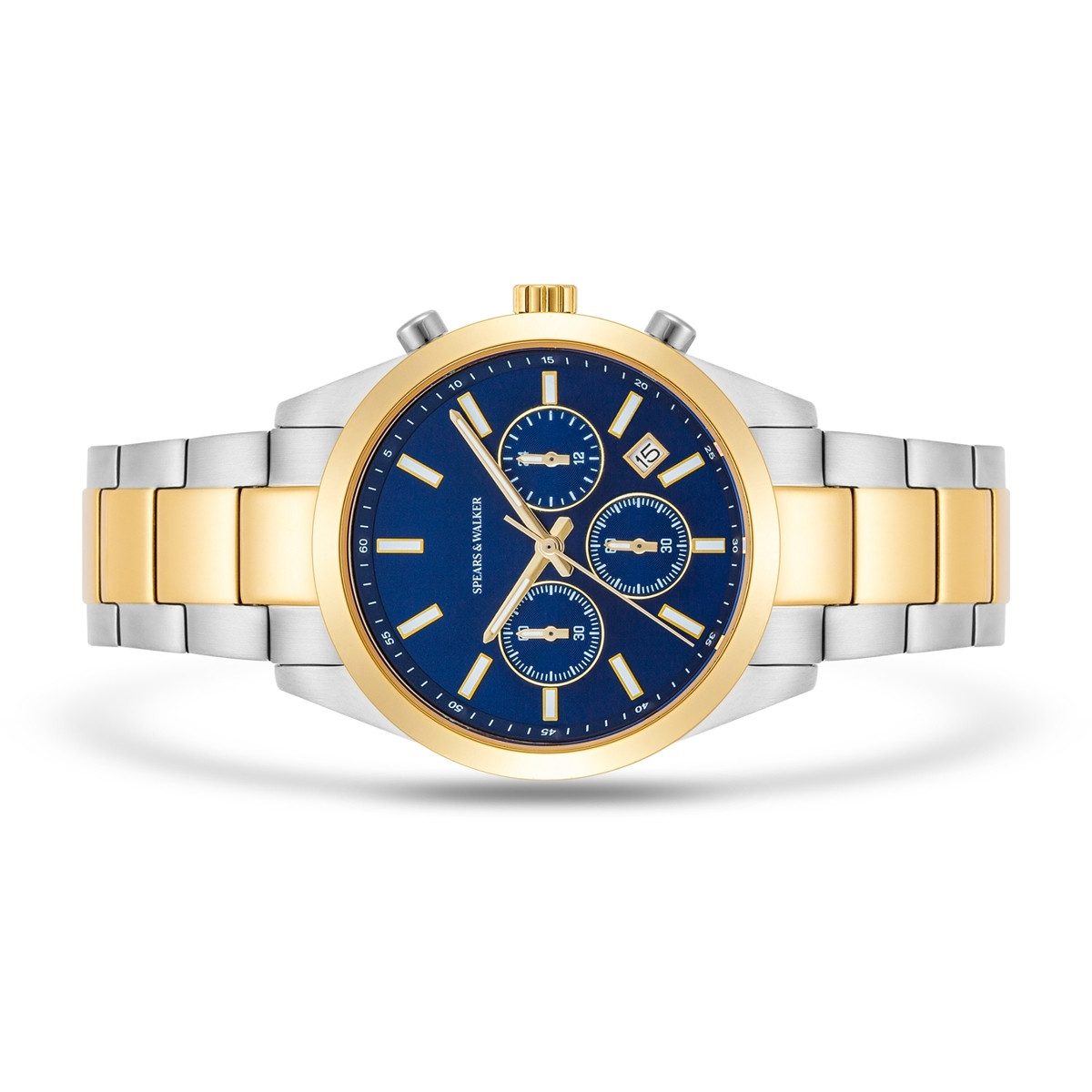 Spears & Walker Chronograph silber/gelbgold