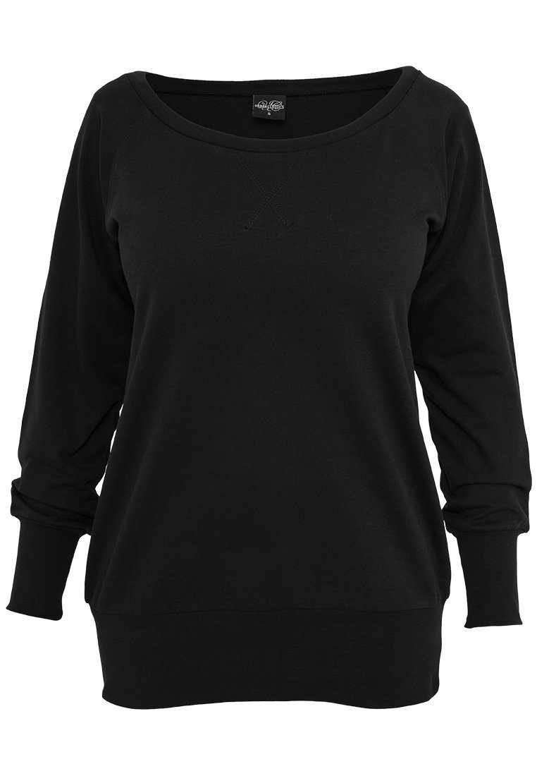(1-tlg) CLASSICS Sweater Crewneck Damen Wideneck Ladies URBAN black