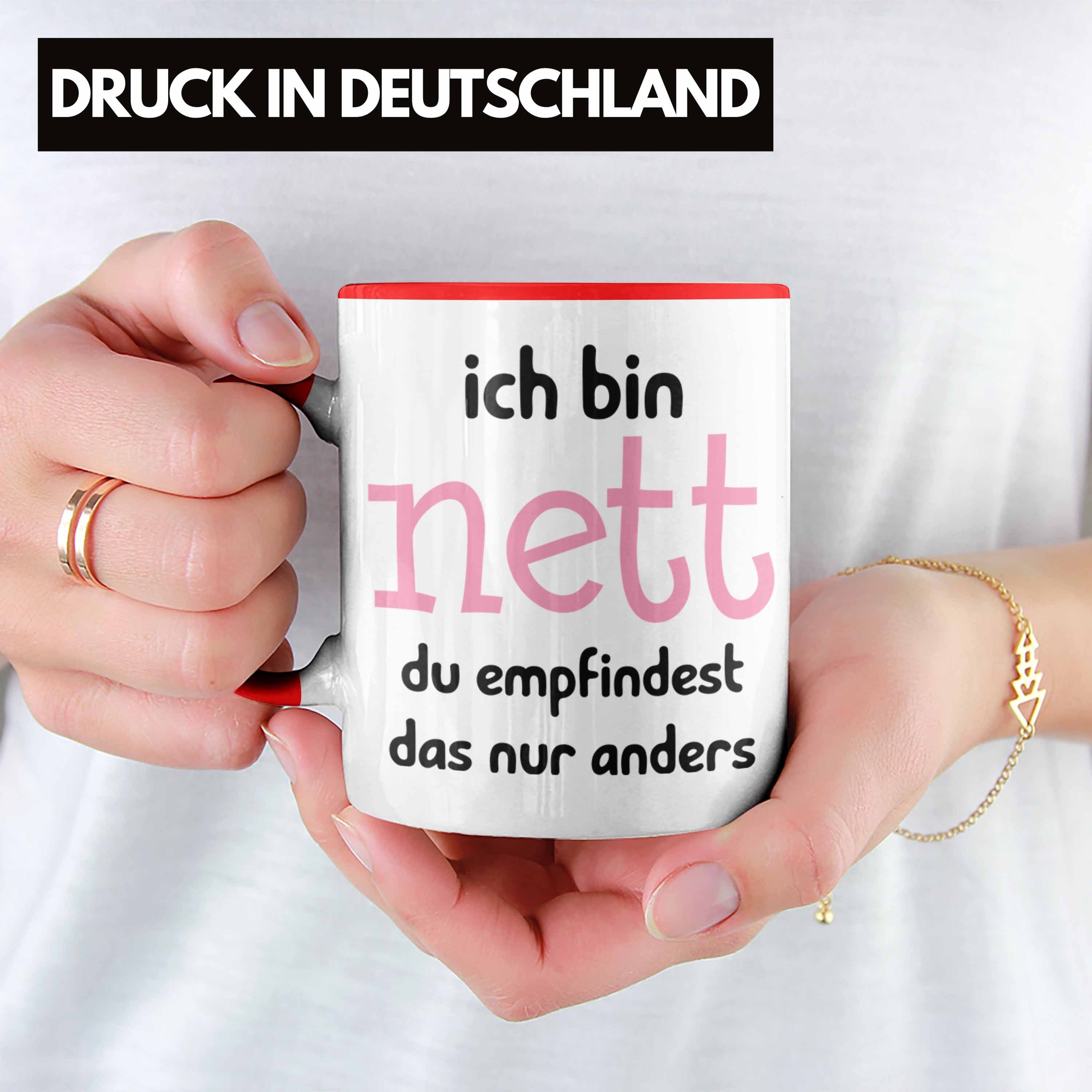 Empfindest Trendation Ge Bin Tasse Anders Das Tasse Du Rot Nur Ich Nett