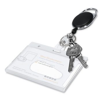 kwmobile Schlüsselanhänger Jojo mit Ausweishülle - Schlüsselanhänger Clip ausziehbar (1-tlg)
