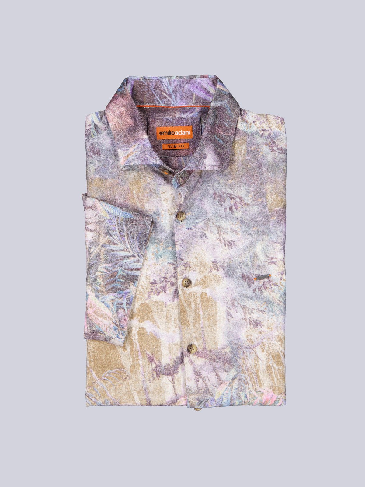 emilio adani Kurzarmhemd Herren Kurzarm-Hemd mit Tropical-Print, Mehrfarbig – Bild 4 von 5
