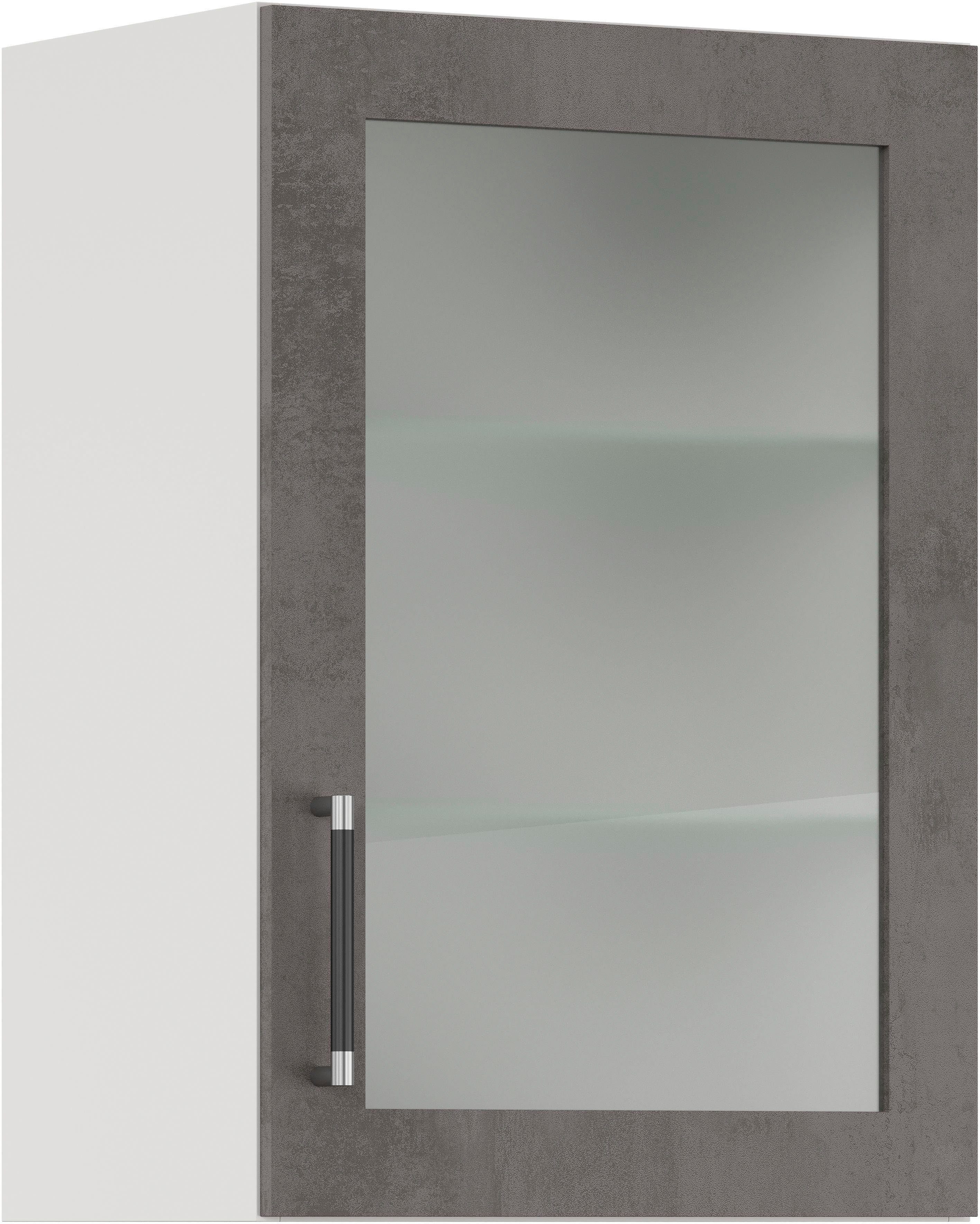 IMPULS KÜCHEN Glashängeschrank "Prag", Breite 50 cm mit Glasdrehtür