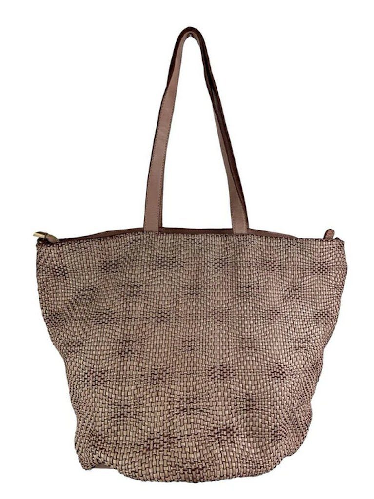 BZNA Shopper Misa Vintage Schultertasche Designer Handtasche, Geflochtenes Leder Front