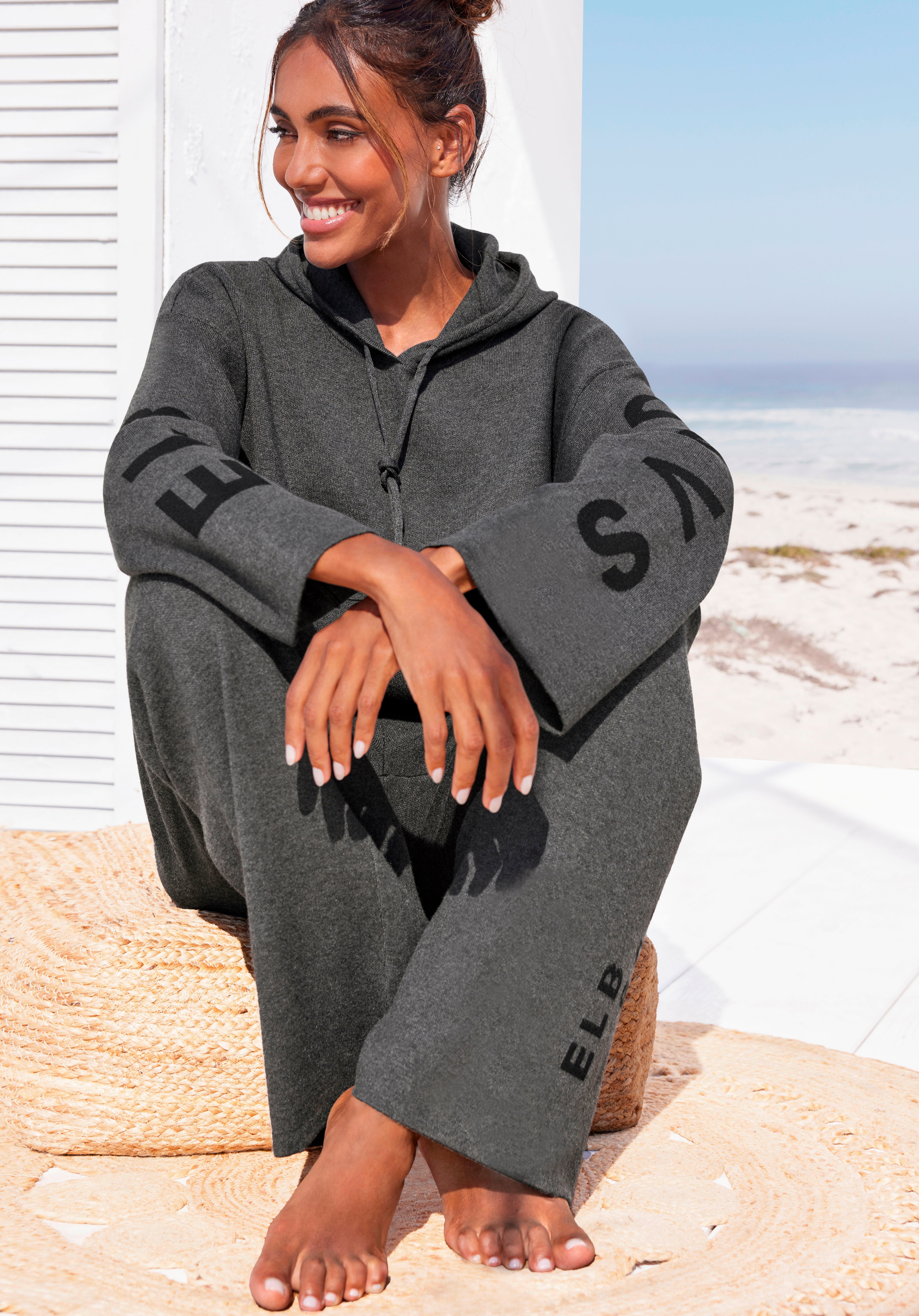 Elbsand Kapuzenpullover mit Logostickerei, Loungewear