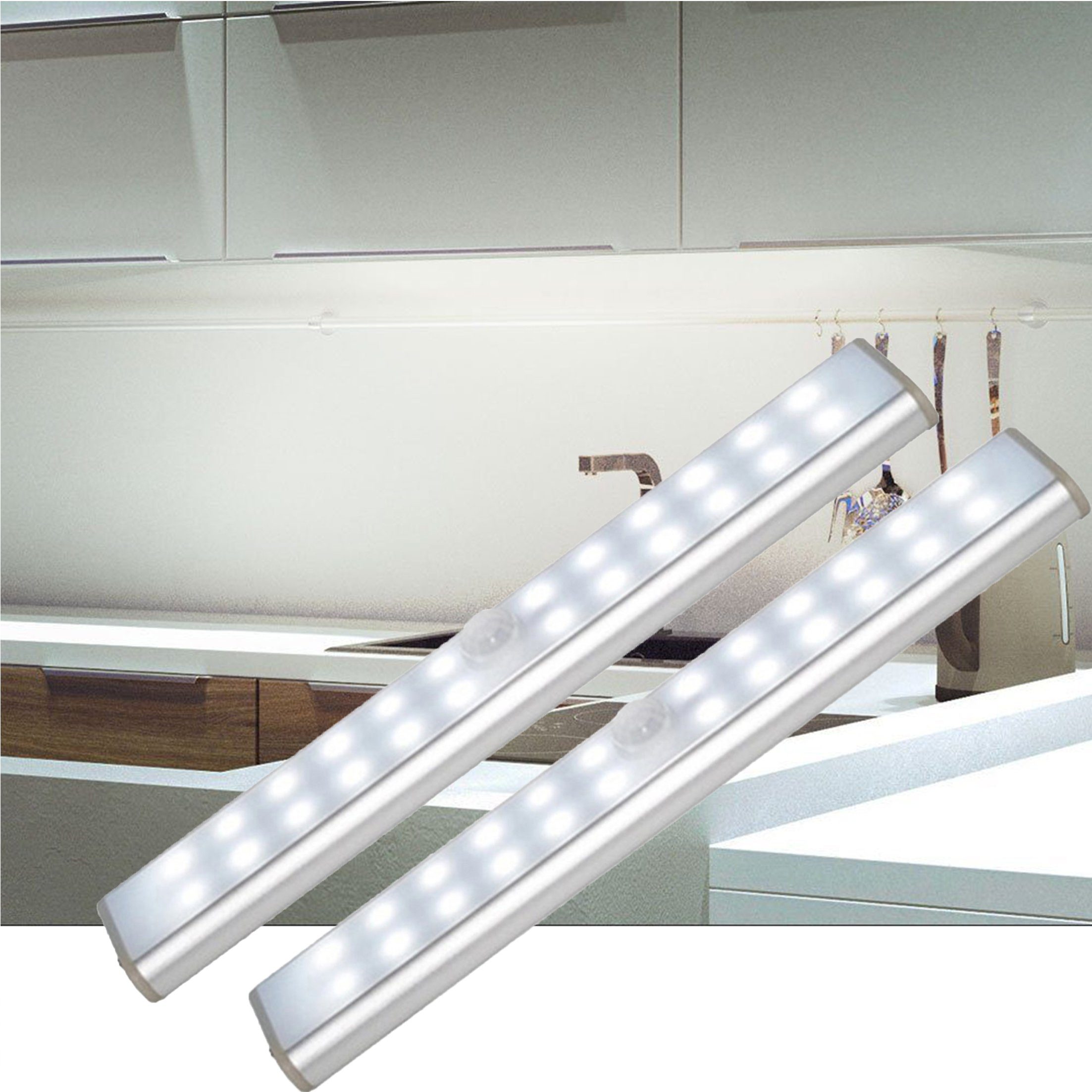 Dedom LED Unterbauleuchte LED-Schrankbeleuchtung Sensorleuchte mit  Bewegungsmelder weiße2pc