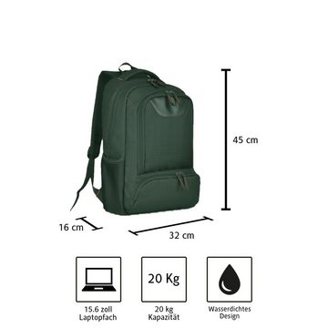 Wanderrucksack AV1900 Wanderrucksack wasserdicht trekkingrucksack laptoprucksack 15,6'' bis laptopfach daypack rucksack, Laptop rucksack mit Zubehörfächern für Laptops bis 15,6 Zoll Herren und Damen Schulrucksack für Jungen Teenager