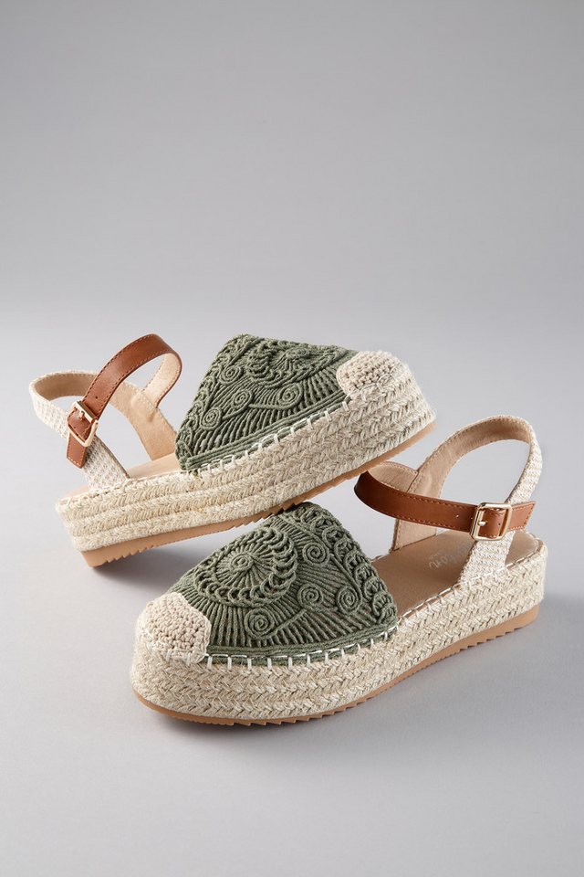 Aniston SHOES Plateausandale Häkel-Sandale, Sommerschuh, Urlaubsschuh - NEUE KOLLEKTION