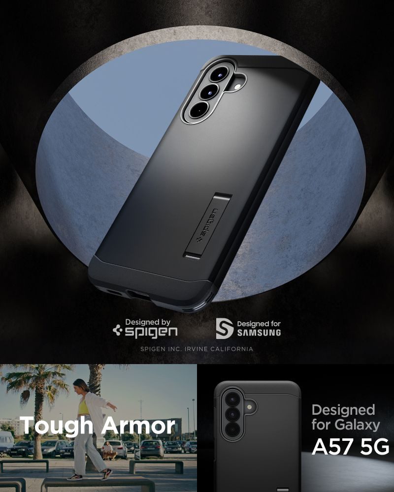 Spigen Handyhülle Hülle für Samsung Galaxy A57 5G Case Schutzhülle Robust Handyhülle 6.6 Zoll, Standfunktion, Dual‑Layer Schutz, Air Cushion, Erhöhte Kanten