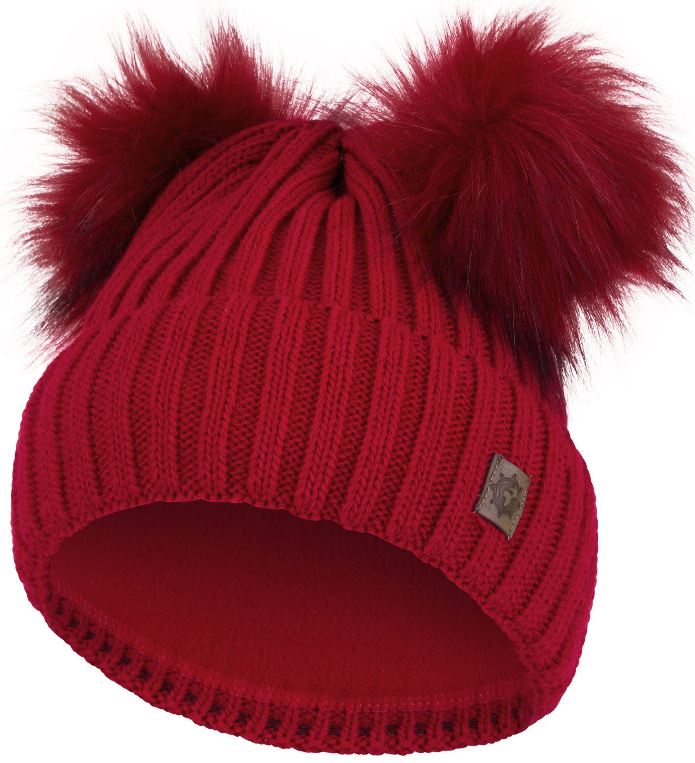 compagno Bommelmütze (1-St) Kindermütze Bommelmütze Wintermütze Beanie Mädchen Grobstrick