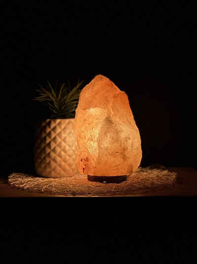 IhrHauz Salzkristall-Tischlampe Himalaya Salzlampe Natürliche Tischlampe Verschiedene Größen, Warmweiß