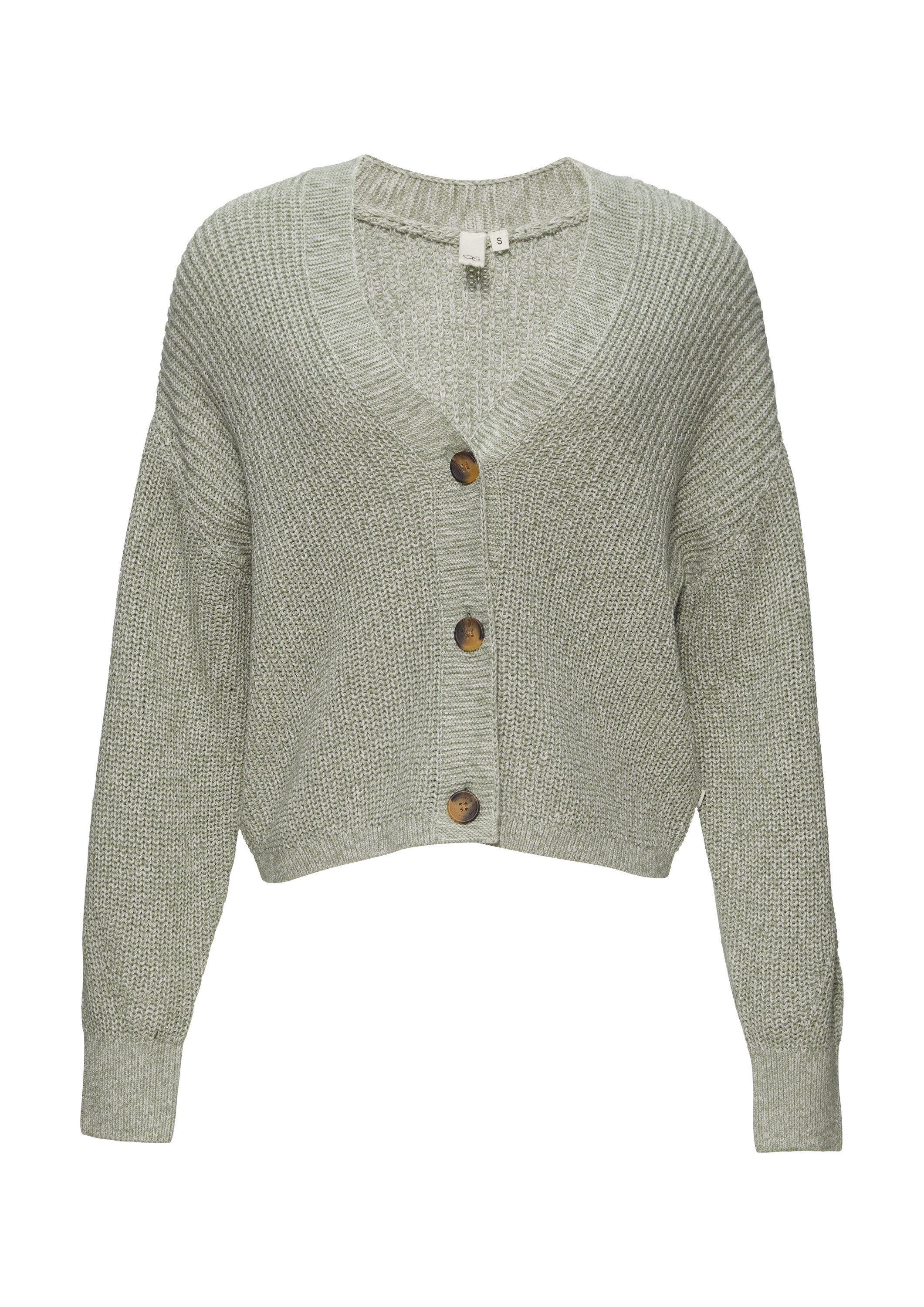 QS Cardigan Strickjacke Strickjacke aus Baumwollmix günstig online kaufen