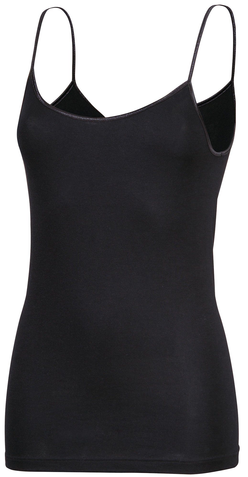 Erwin Müller Unterhemd Damen-Unterhemd mit Spaghettiträgern Modal Uni