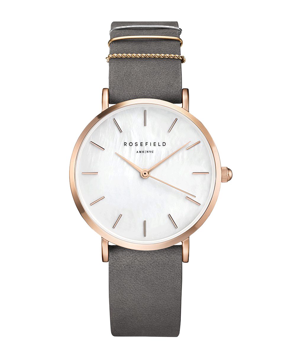 ROSEFIELD Quarzuhr ROSEFIELD West Village Gift Set Damen Geschenkset 33mm + Mesh-Armband