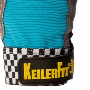 Keiler Forst Mechaniker-Handschuhe Schutzhandschuhe Keiler Fit blue, Gartenhandschuh, Handschuh lederfrei (Spar-Set)