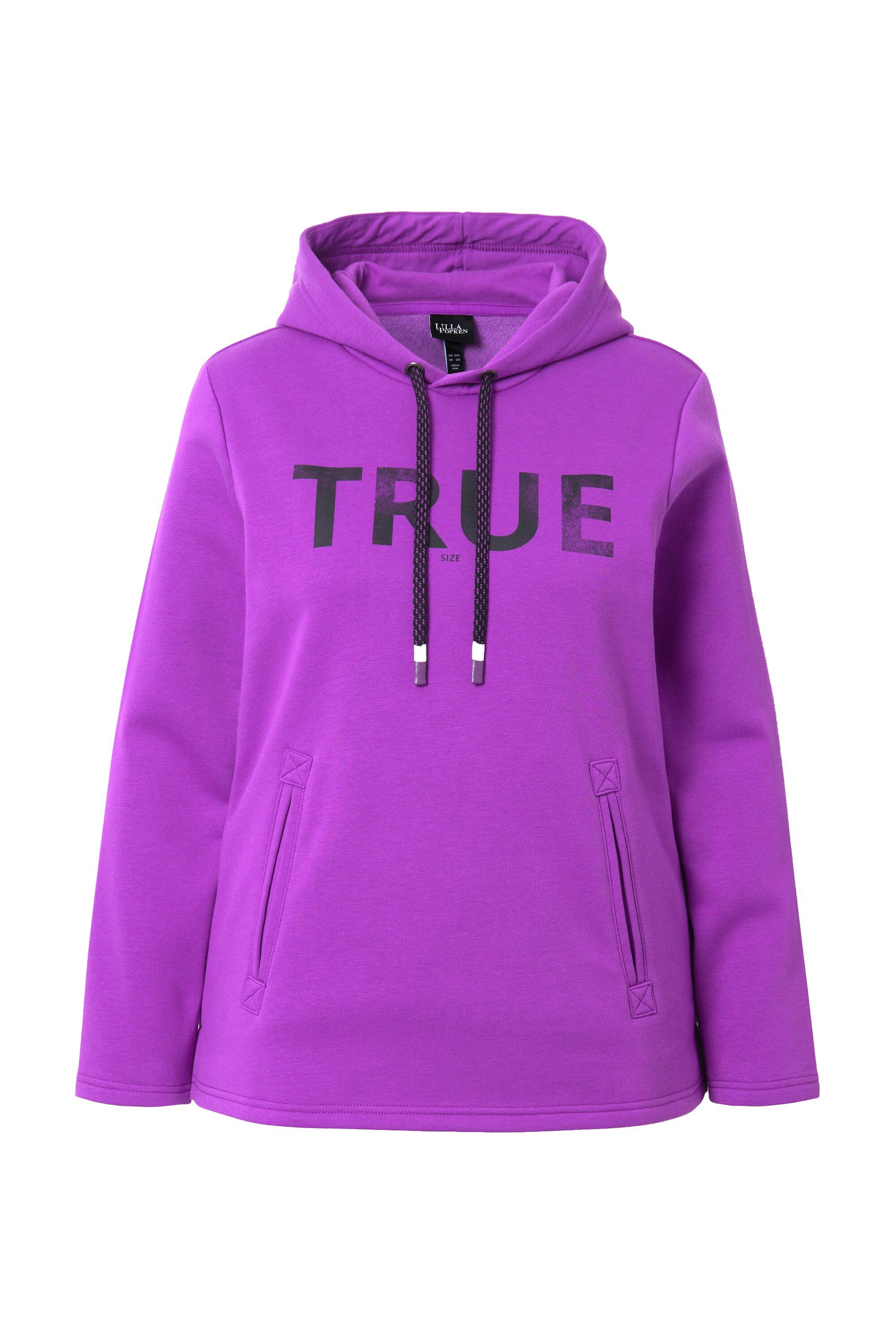 Ulla Popken Sweatshirt Hoodie True Kapuze Kordel Taschen Langarm günstig online kaufen