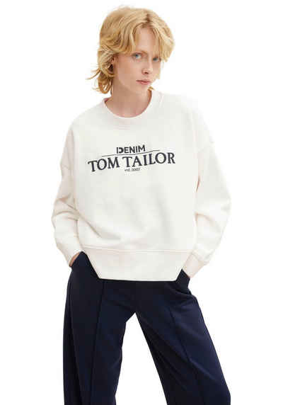 TOM TAILOR Denim Sweatshirt mit überschnittenen Schultern