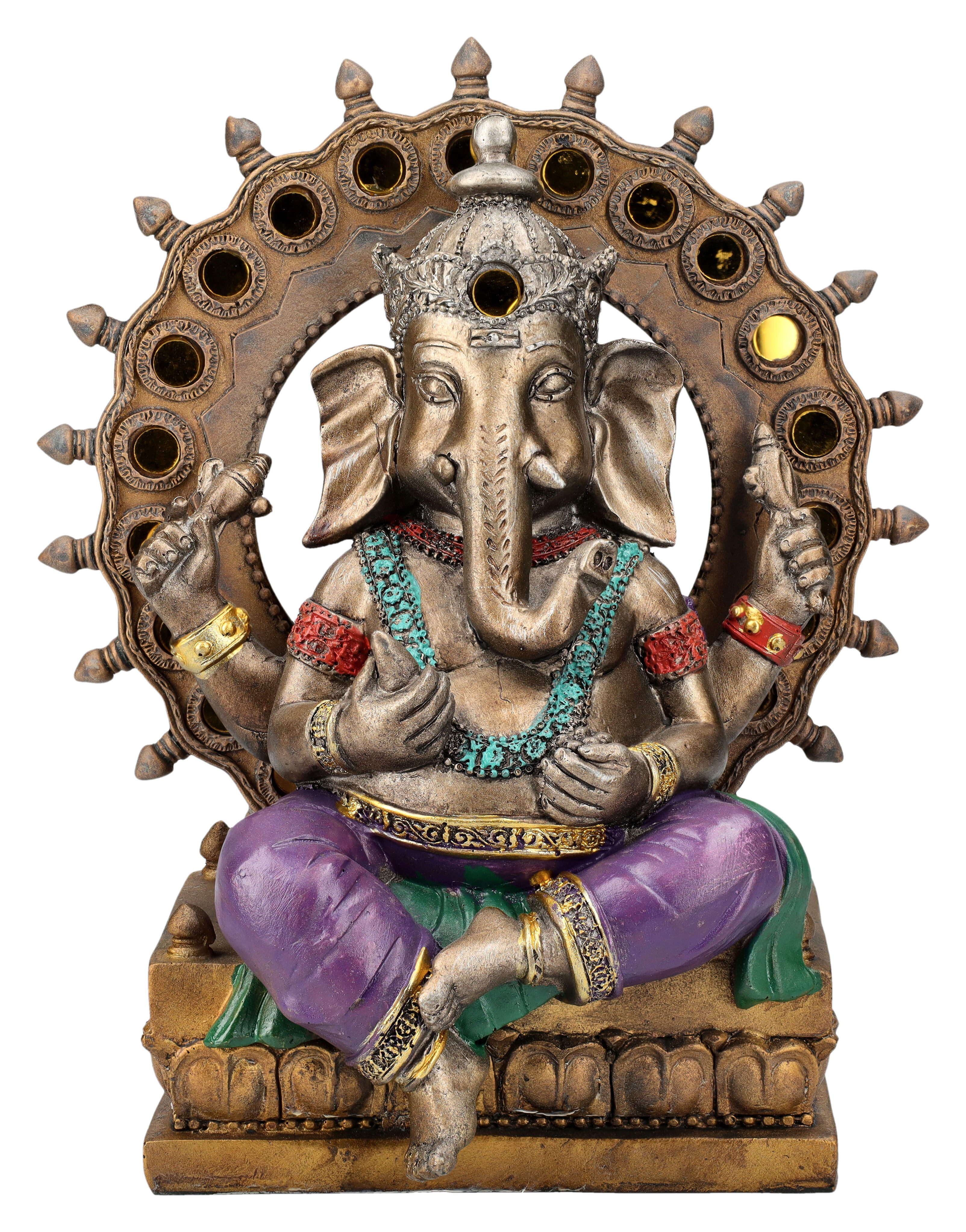Dekofigur Ganesha Figur - Unendlicher Schutz - Fantasy Dekofigur Götterfigur