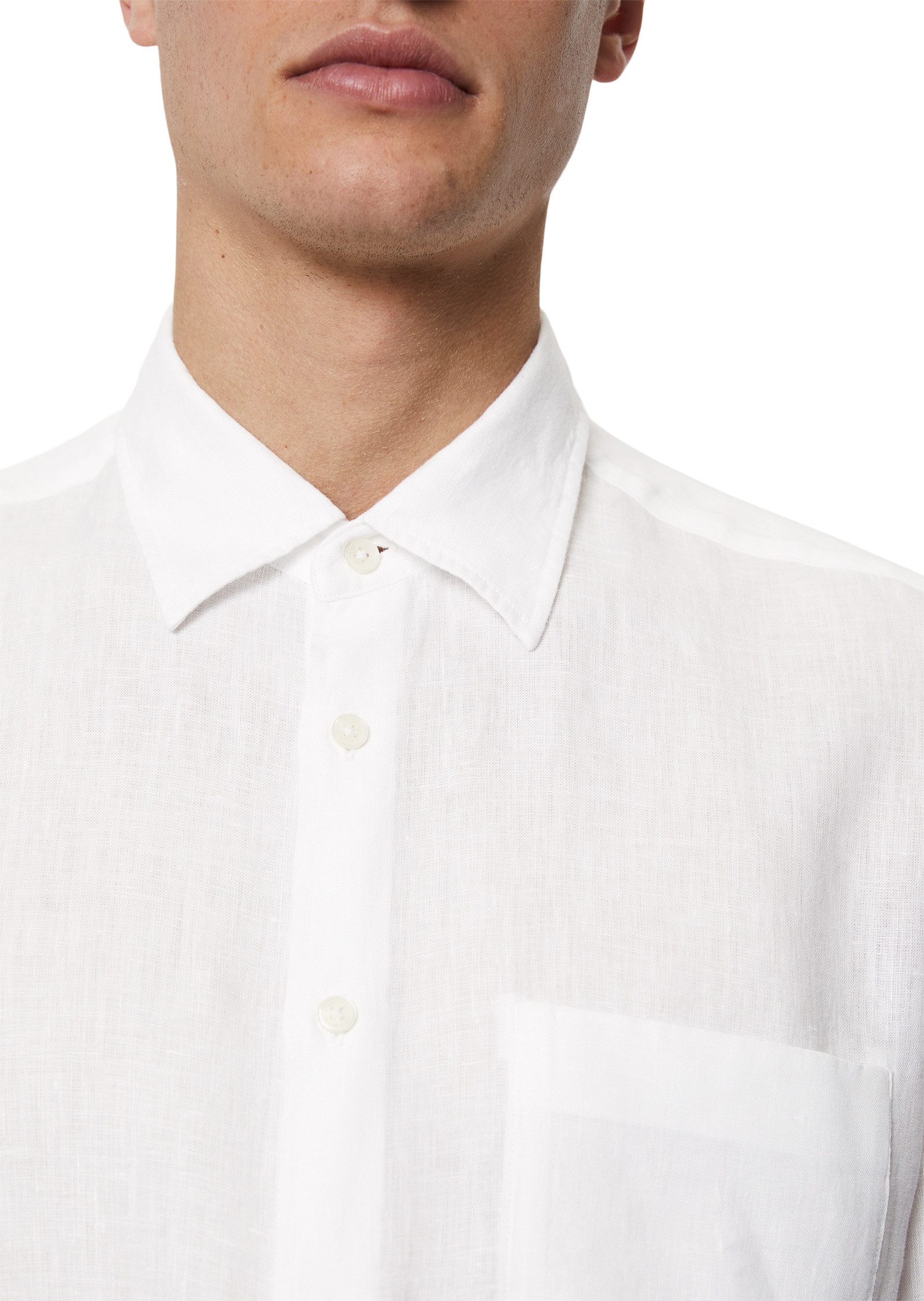 Marc O'Polo Leinenhemd mit aufgesetzter Brusttasche