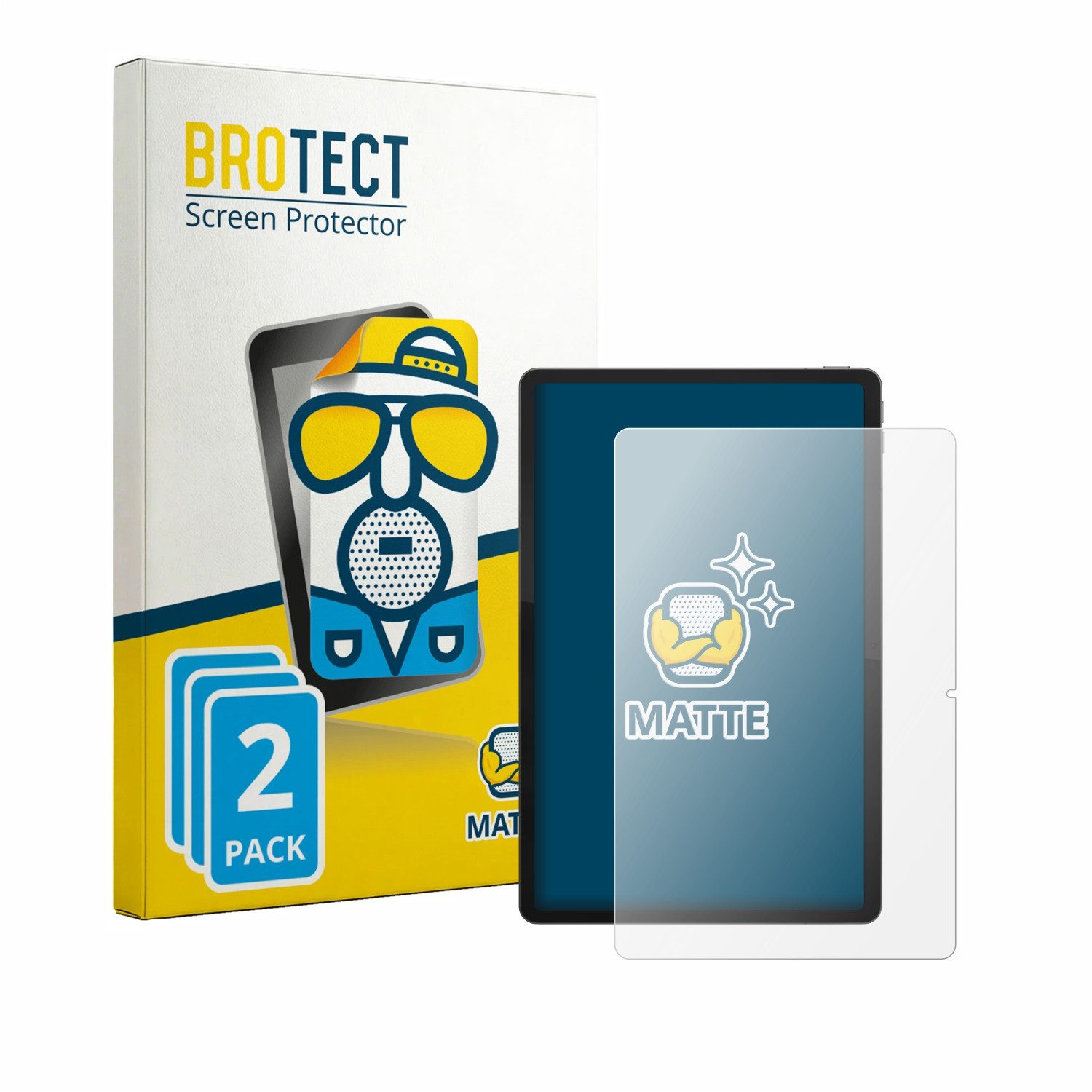BROTECT Displayschutzfolie Schutzfolie für Lenovo Idea Tab Plus 12.1" (Hochformat), 2 Stück, Displayschutz Schutz Folie Matt Entspiegelungsfolie