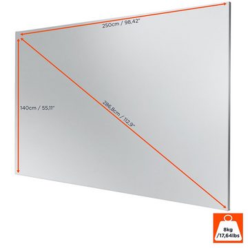 Celexon Expert PureWhite Rahmenleinwand (250 x 140cm, 16:9, Gain 1,1)